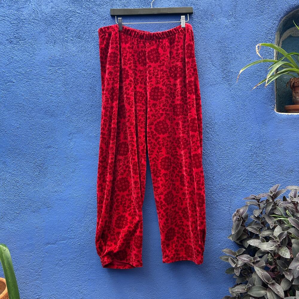 gudrun sjoden red velour balloon pant